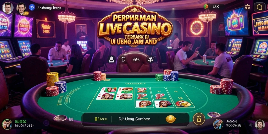 Screenshot gameplay Live Casino 66K yang mendebarkan dan interaktif.