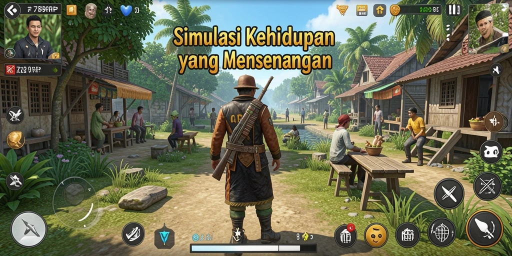 Tampilan gameplay yang menarik dalam simulasi kehidupan.