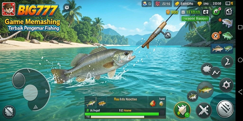 Screenshot gameplay <strong>BIG777</strong> menampilkan pengalaman memancing yang mengasyikkan.