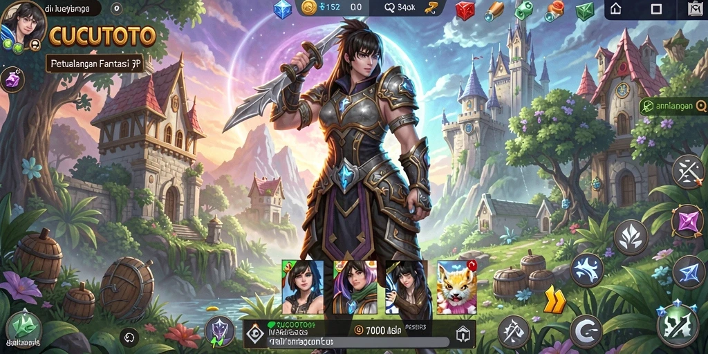 Tampilan gameplay CUCUTOTO yang menakjubkan dan penuh aksi.