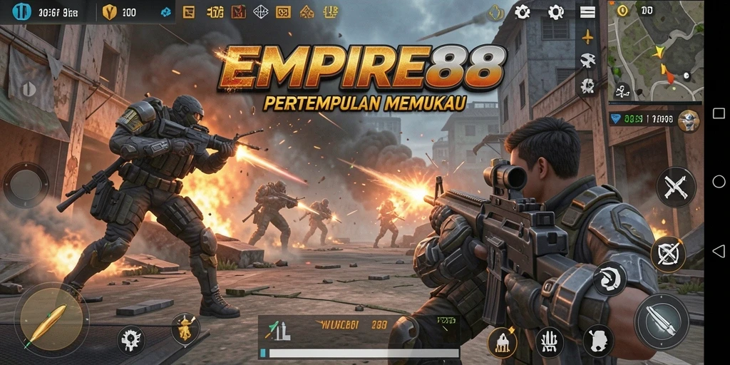 Screenshot gameplay EMPIRE88 menampilkan aksi pertarungan yang mendebarkan.