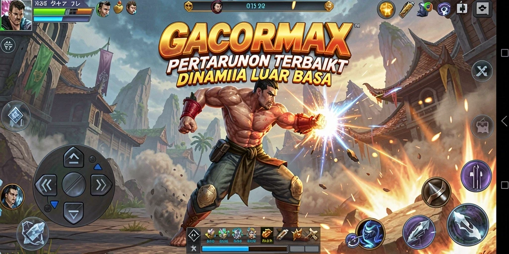 Tangkapan layar dari gameplay GACORMAX yang intens dan penuh aksi pertarungan.