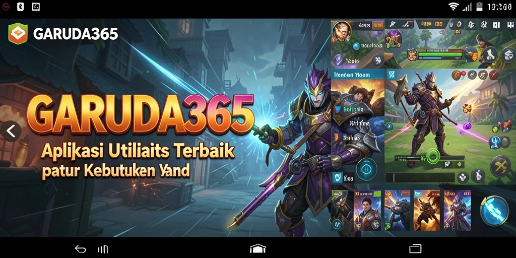 Tampilan antarmuka utama GARUDA365 yang memudahkan pengguna.