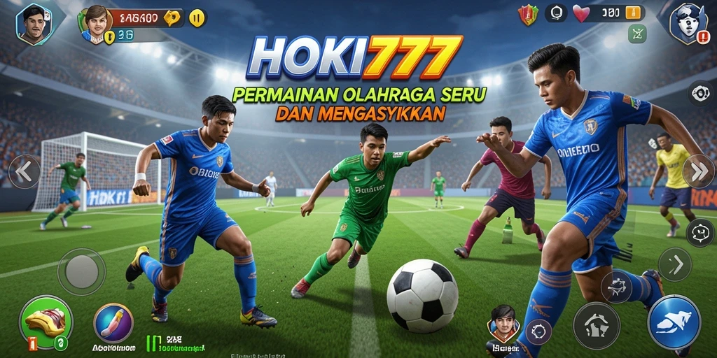 Tampilan seru game HOKI777 dengan aksi olahraga yang mendebarkan.