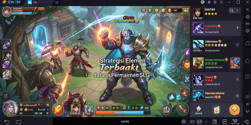 Screenshot permainan IDN789 yang menunjukkan pertempuran strategis yang mendebarkan.