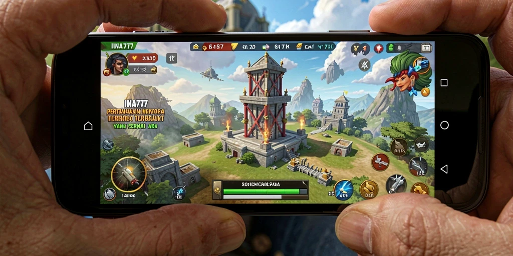 Tangkapan layar gameplay INA777 menampilkan menara yang siap menghadang gelombang musuh.