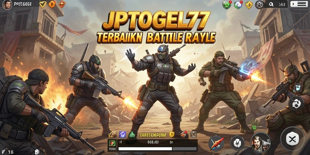 Gameplay seru JPTOGEL77 dalam pertempuran Battle Royale.