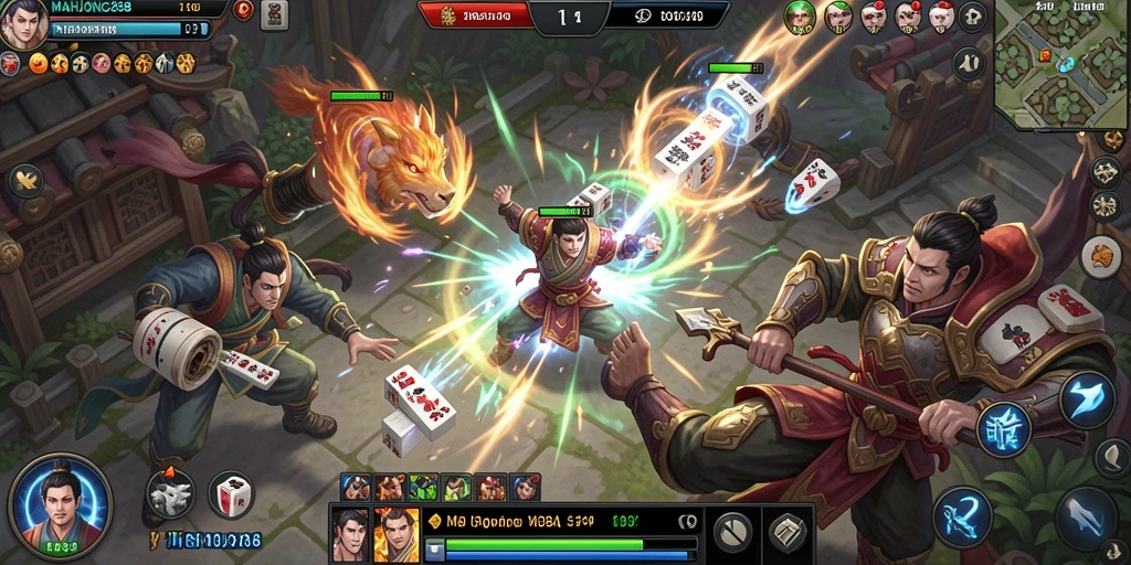 Tampilan gameplay MOBA yang seru dari MAHJONG288