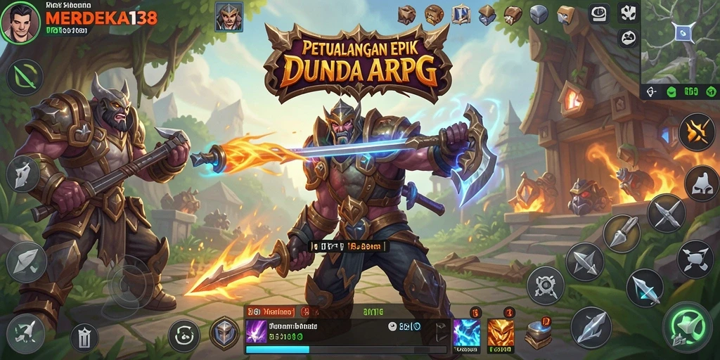 Tangkapan layar gameplay MERDEKA138 yang epik dan menantang.
