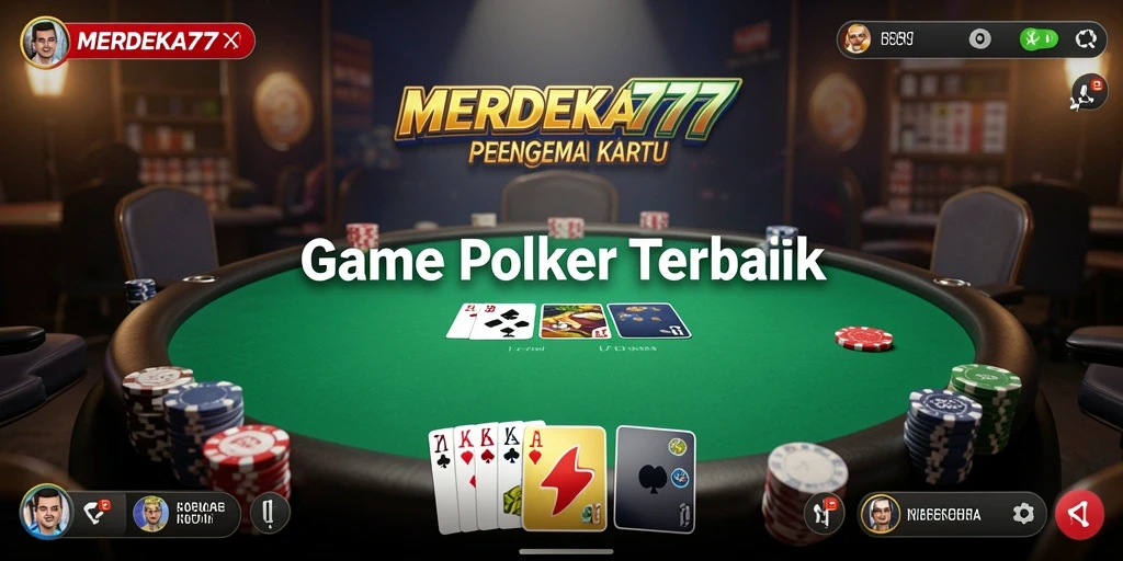 Tampilan gameplay Poker yang seru di MERDEKA777.