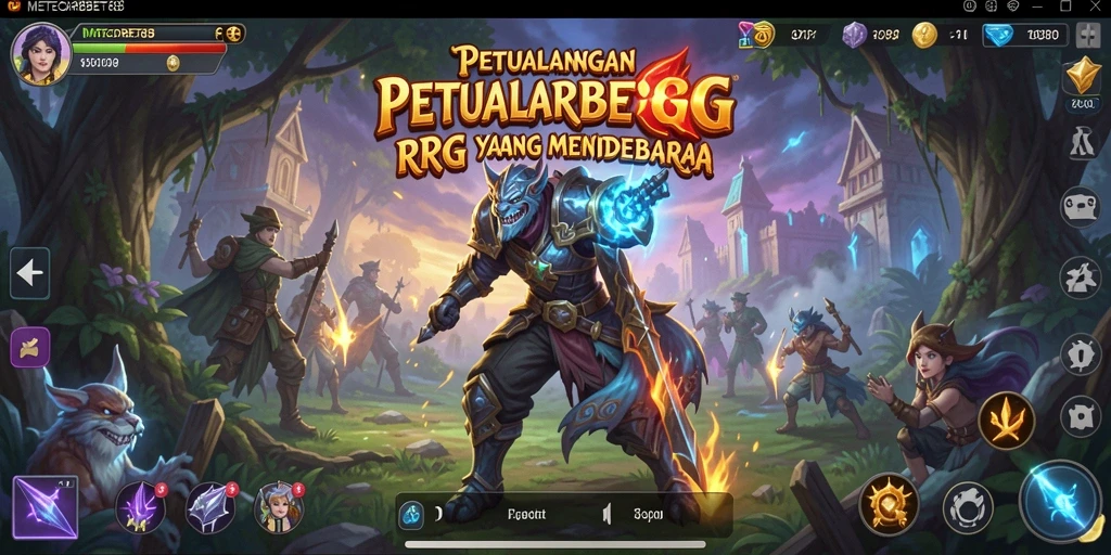 Tampilan gameplay seru dalam METEORBET88, menunjukkan aksi RPG yang mendebarkan.