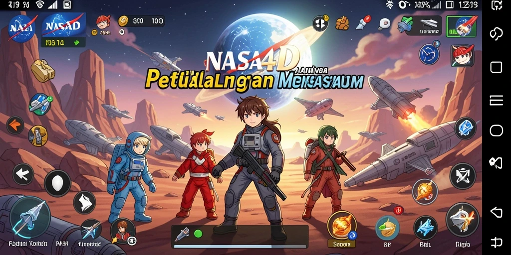 Tampilan gameplay menakjubkan dari NASA4D dengan karakter Anime.