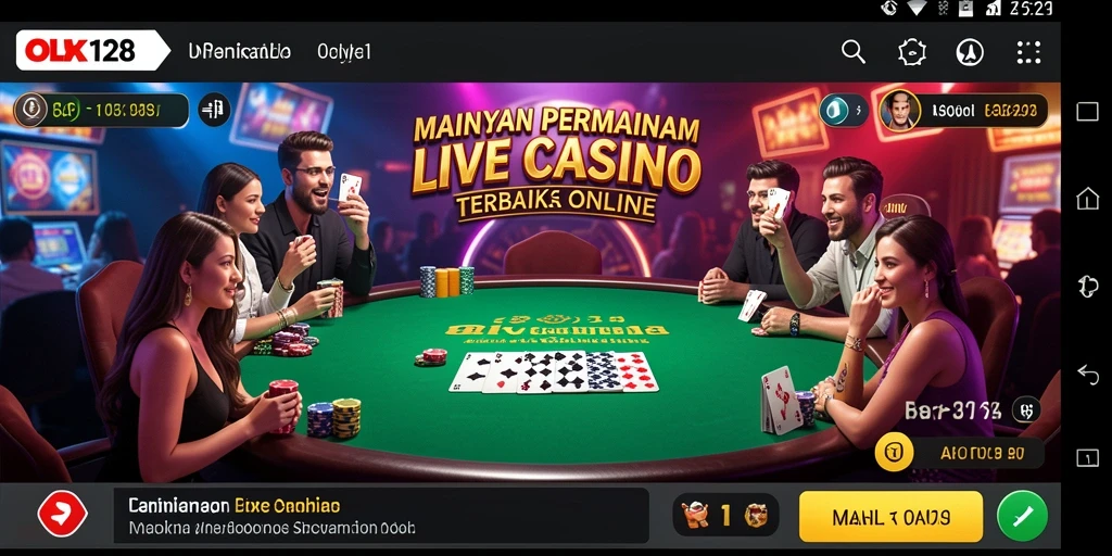 Screenshot gameplay Live Casino OLX128 yang menarik.
