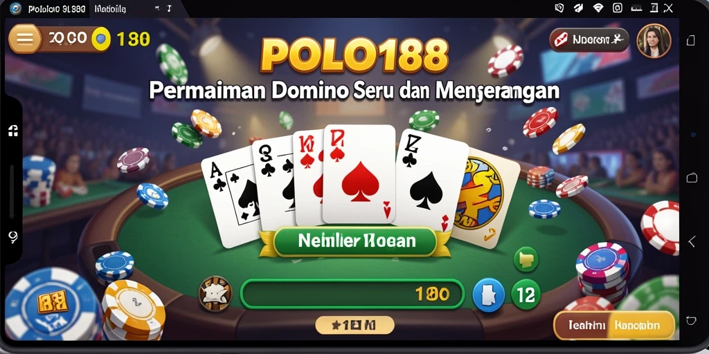 Screenshot gameplay domino POLO188 yang menampilkan keseruan bermain.