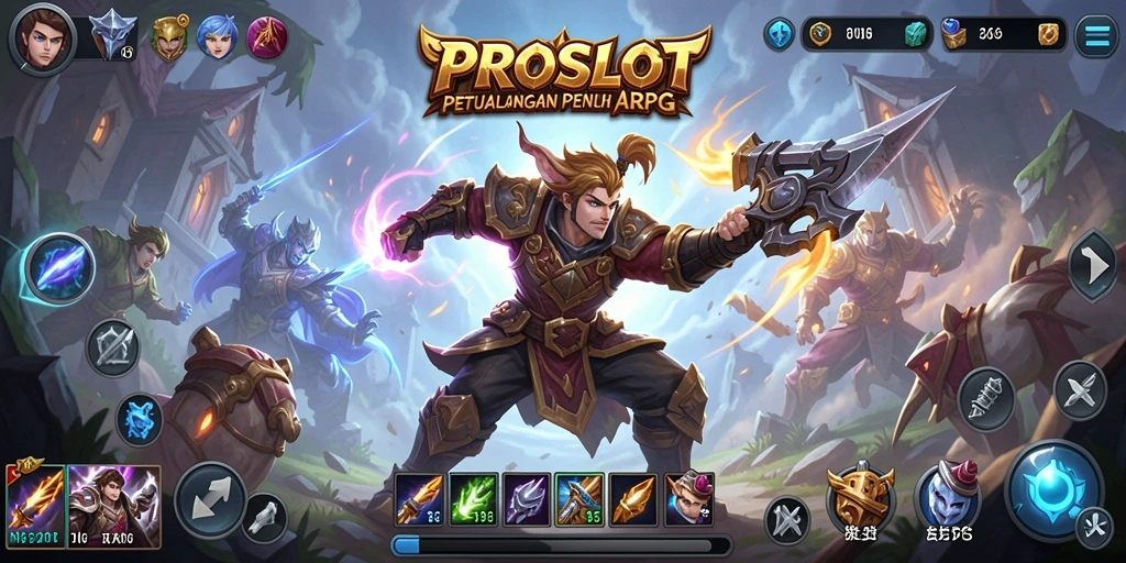 Tampilan menarik dari gameplay aksi di PROSLOT.