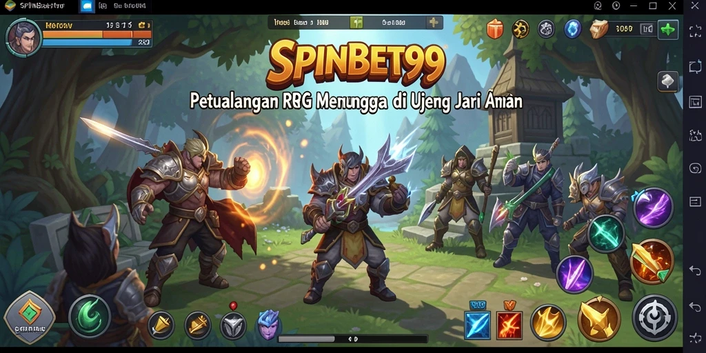 Tangkapan layar penuh aksi dari gameplay RPG SPINBET99.