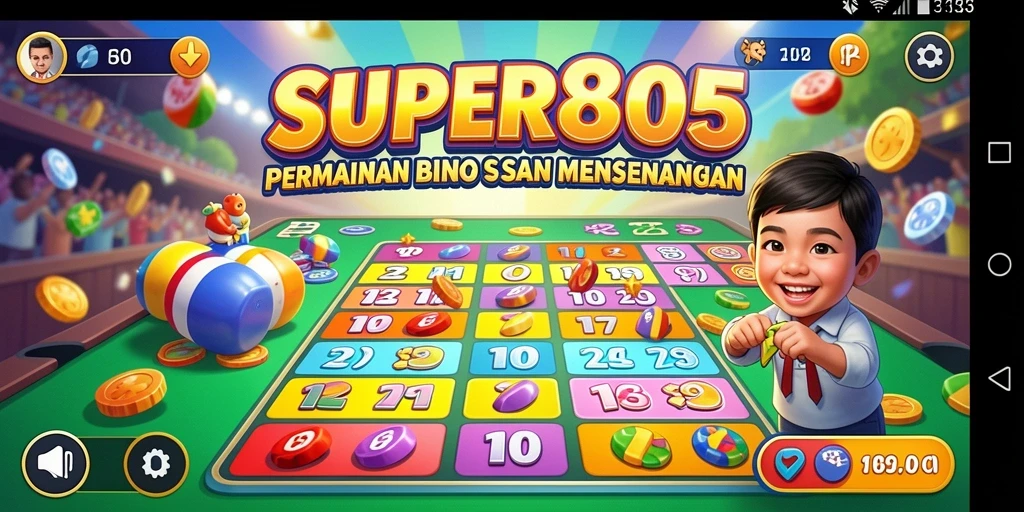 Gameplay seru di SUPER805 dengan suasana Bingo yang menyenangkan.