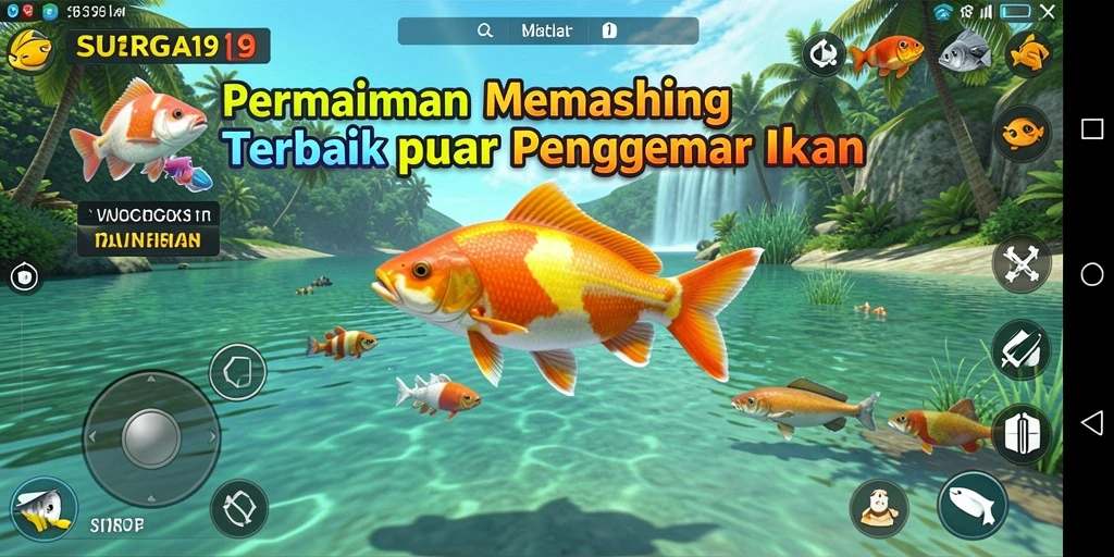 Tampilan gameplay SURGA19 dengan aksi memancing yang mendebarkan.