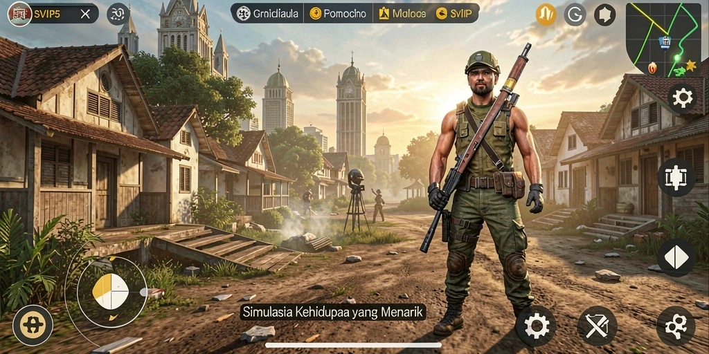 Tampilan gameplay menarik dalam SVIP5 dengan karakter dan lingkungan yang interaktif.