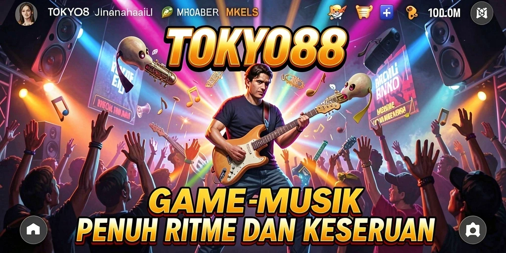 Tangkapan layar utama dari gameplay TOKYO88 yang menarik dan penuh warna.