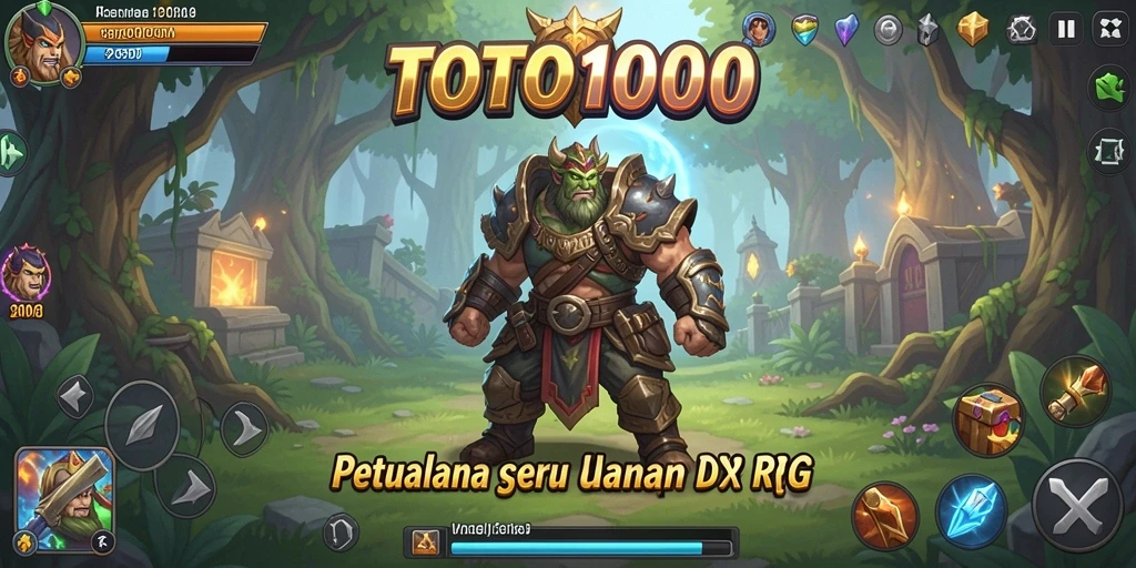 Screenshot TOTO1000 menampilkan aksi bertarung yang intens di dunia RPG.